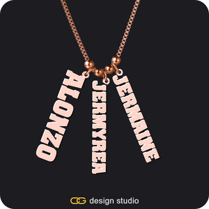 The Cascade Multiple Name Necklace
