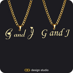 His & Hers Name Necklaces