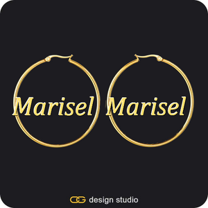 The Essential Hoop Name Earrings