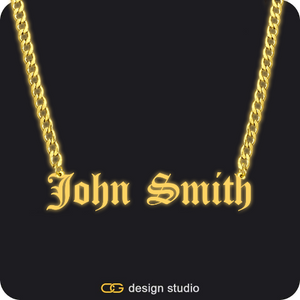 The Essential Name Necklace: Glitter
