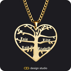 Custom Family Tree Names Necklace