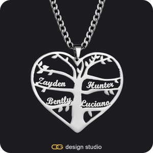 Custom Family Tree Names Necklace
