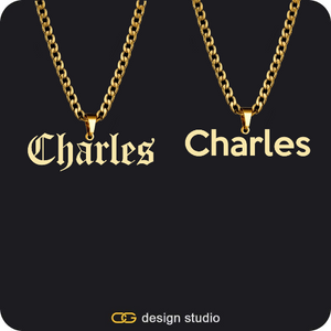 His & Hers Name Necklaces