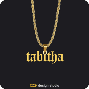 The Essential Name Necklace: Rope Chain