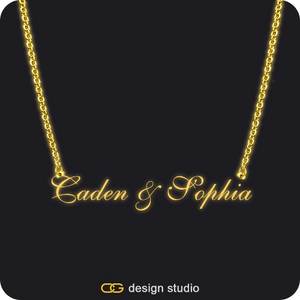 The Essential Name Necklace: Glitter