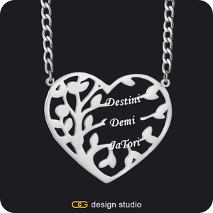 Custom Family Tree Names Necklace