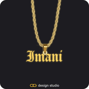 The Essential Name Necklace: Glitter