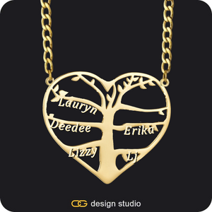 Custom Family Tree Names Necklace