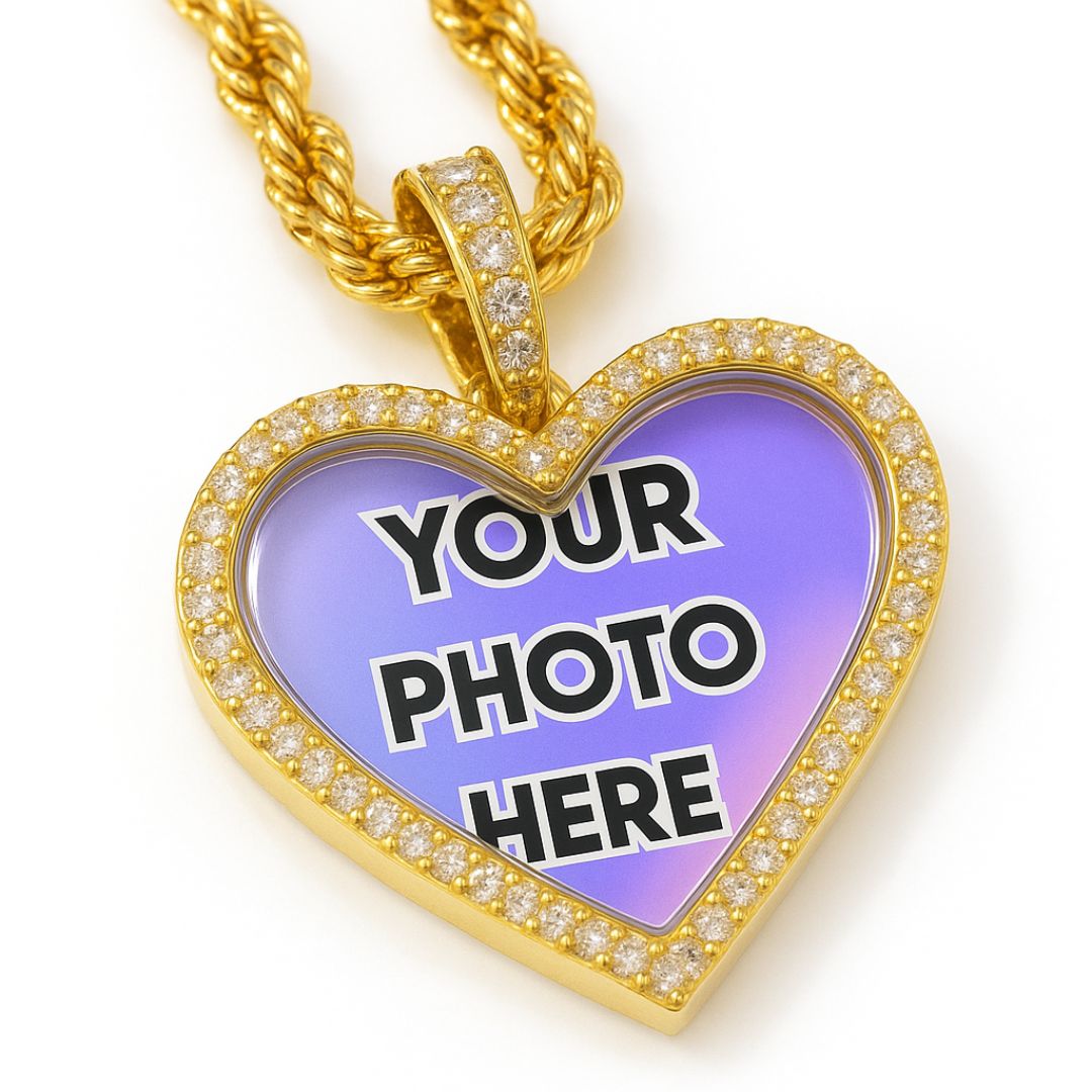 Custom Heart Photo Pendant