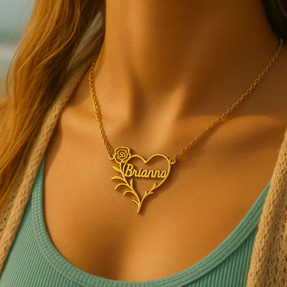 El pétalo de rosa - Collar con nombre personalizado CustomGld