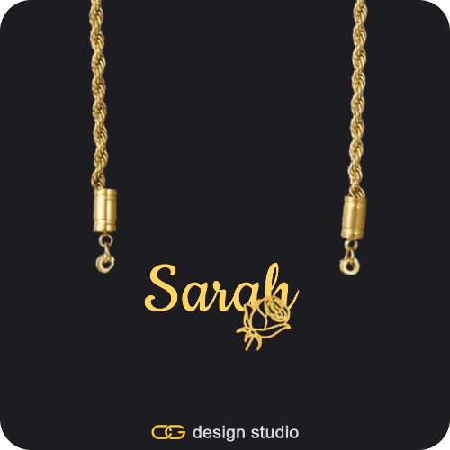 The Essential Name Necklace: Rope Chain