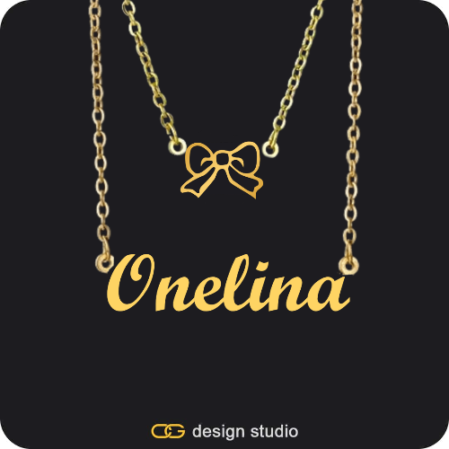 The Essential Name Necklace: Underline,Hexagon initial necklace - O,The Essential Name Necklace: Double Layer