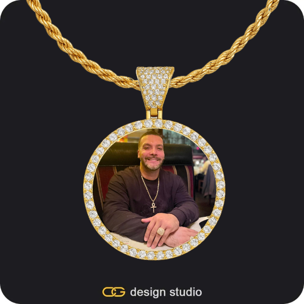 Custom Photo Pendant - Gold / Circle (3 cm) / Rope,Custom Photo Pendant - Gold / Circle (3 cm) / Rope,Custom Photo Pendant - Silver / Heart / Rope