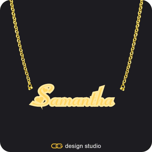 Clover Initial Necklace - M / 16 inch,The Spotlight Double Plated Name Necklace