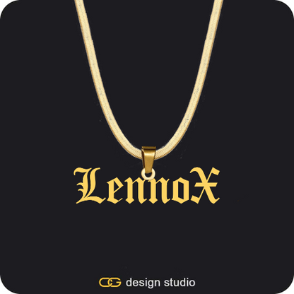 The Essential Name Necklace: Looped,Item Personalization,Custom Photo Pendant - Gold / Circle (3 cm) / Cuban (10mm)