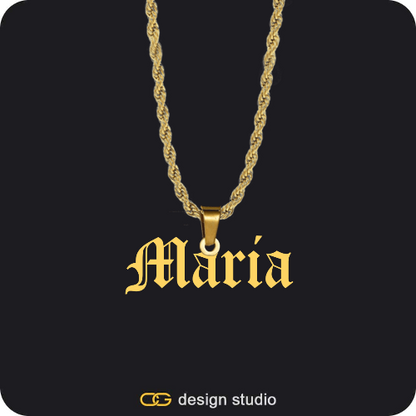 The Essential Name Necklace: Rope Chain,The Essential Name Necklace,Item Personalization