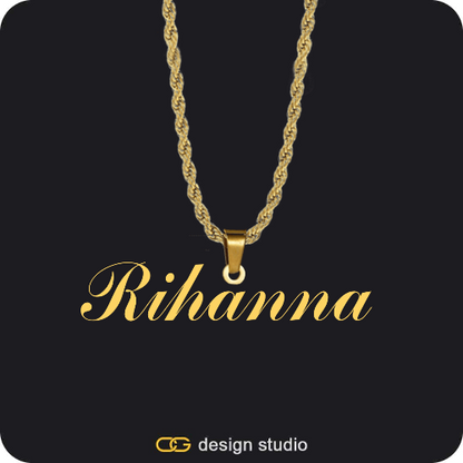 The Essential Name Necklace: Looped,Item Personalization,The Essential Name Necklace: Looped,Item Personalization