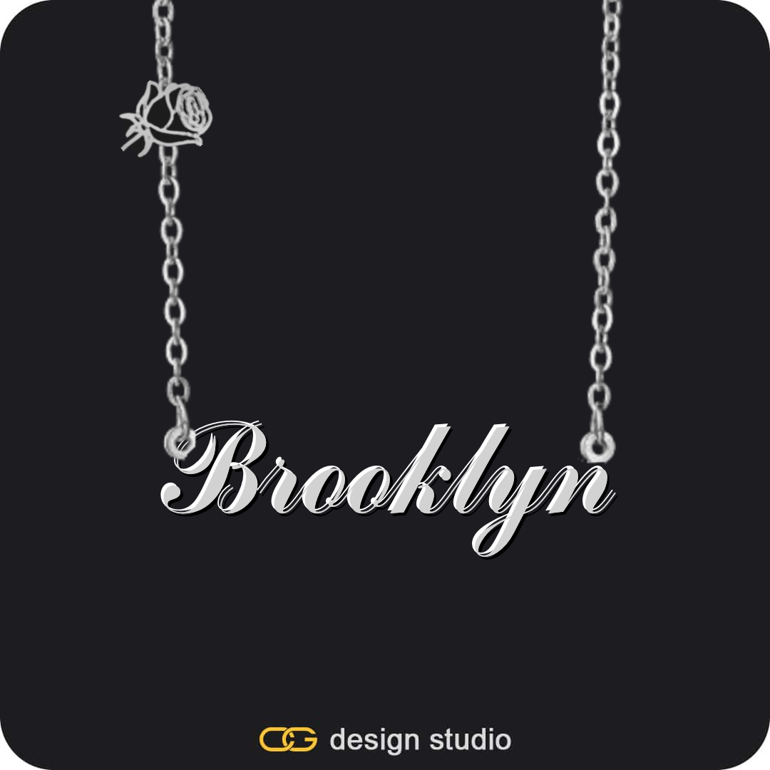 Grand victorian initial necklace - F / Silver,The Essential Name Necklace: Charm