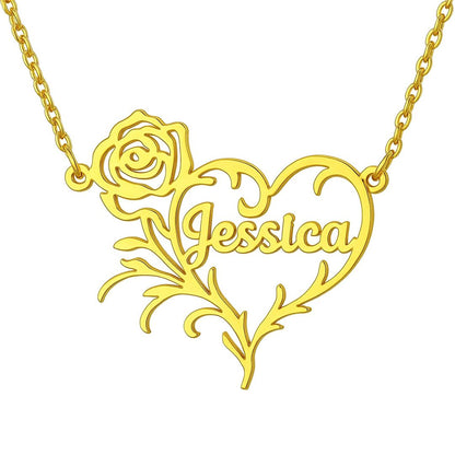 El pétalo de rosa - Collar con nombre personalizado CustomGld