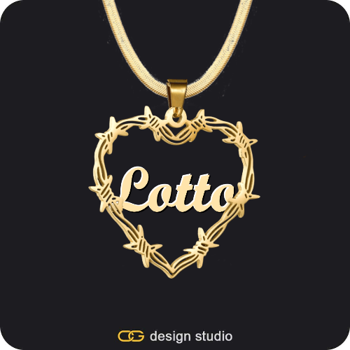 Bichota Heart Name Necklace,Item Personalization