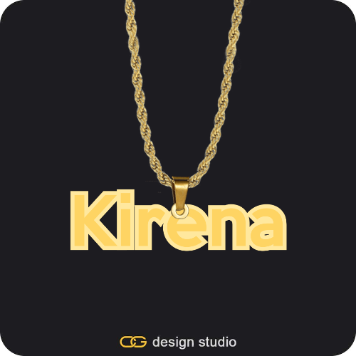 Clover Initial Necklace - K / 18 inch,The Spotlight Double Plated Name Necklace