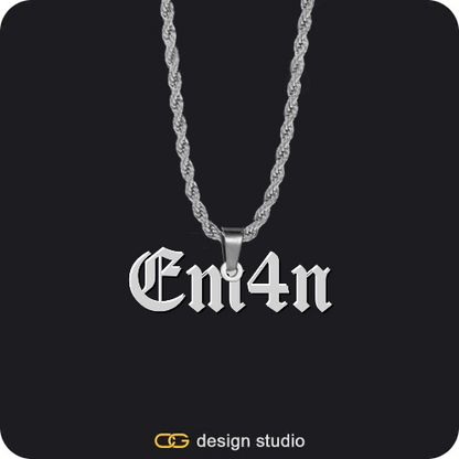 The Essential Name Necklace: Rope Chain,The Essential Name Necklace,Item Personalization