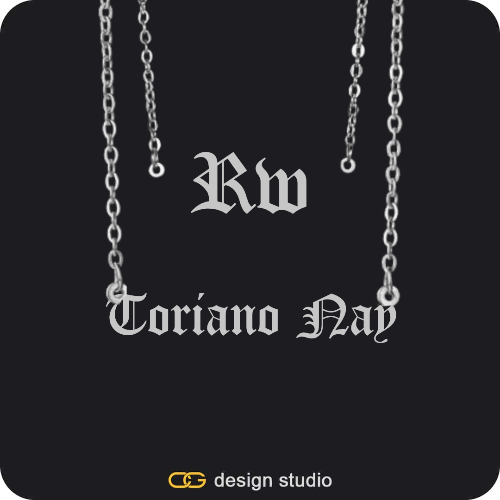 Grand victorian initial necklace - F / Silver,The Essential Name Necklace: Double Layer