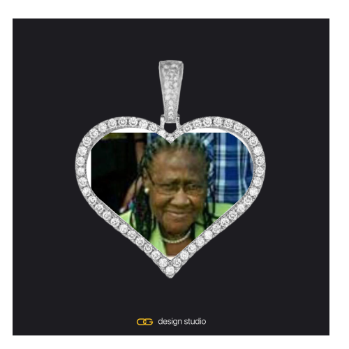 Shell Initial Necklace - Q / Gold,Custom Photo Pendant - Silver / Heart / Rope