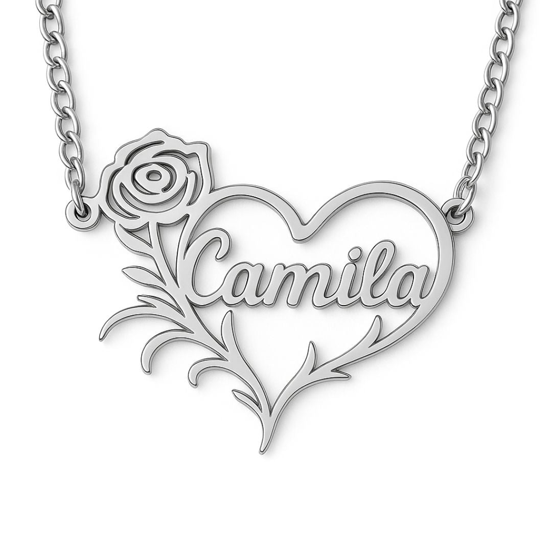 El pétalo de rosa - Collar con nombre personalizado CustomGld