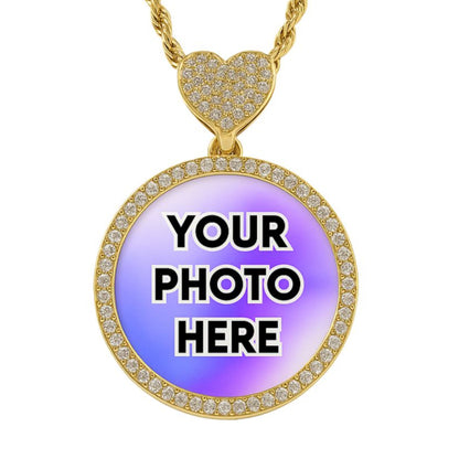 Custom Charm-Top Photo Pendant