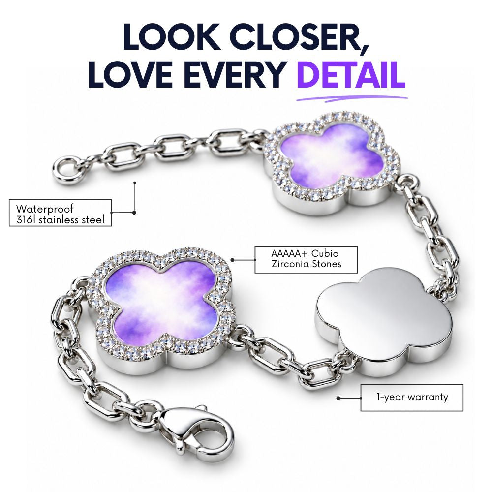 Custom Clover Photo Bracelet