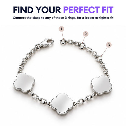 Custom Clover Photo Bracelet