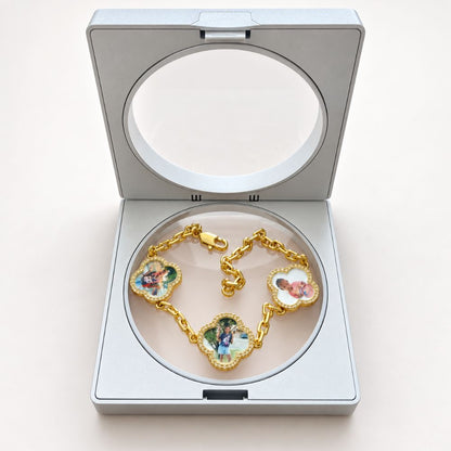 Custom Clover Photo Bracelet