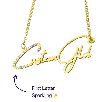 The Premier - Collar con guión brillante