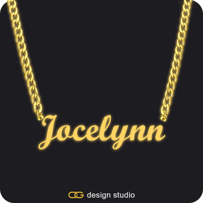 The Essential Name Necklace: Underline,Item Personalization,The Essential Name Necklace: Glitter