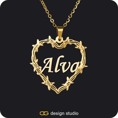 Bichota Heart Name Necklace