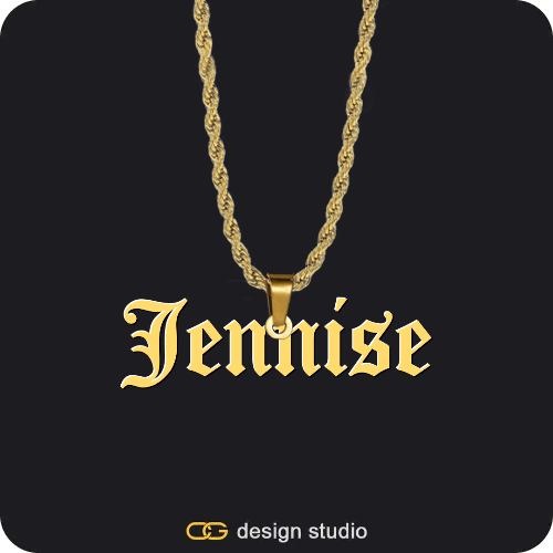 Clover Initial Necklace - J / 18 inch,The Essential Name Necklace,Item Personalization