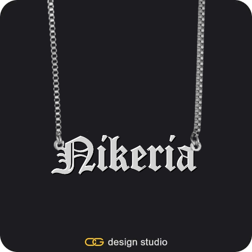 Grand victorian initial necklace - V / Silver,The Essential Name Necklace,Item Personalization