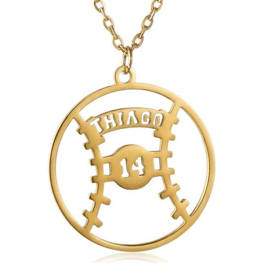 The Playmaker Name Necklace: Baseball
