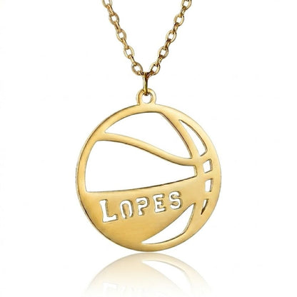 The Playmaker Name Necklace: Basketball