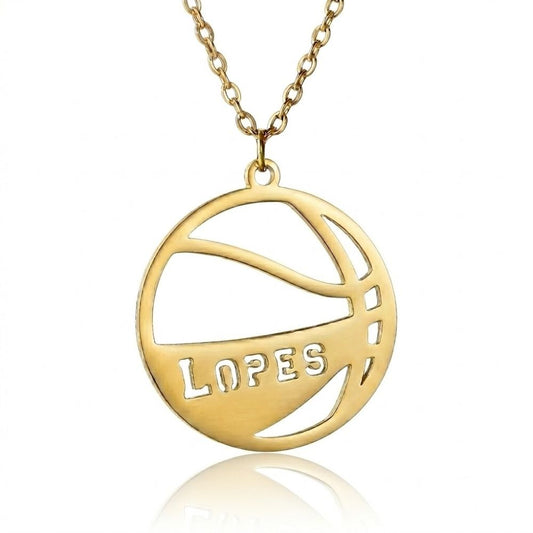The Playmaker Name Necklace: Basketball