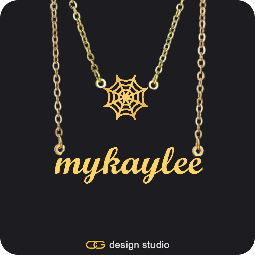 The Essential Name Necklace: Double Layer,Grand victorian initial necklace - W / Silver