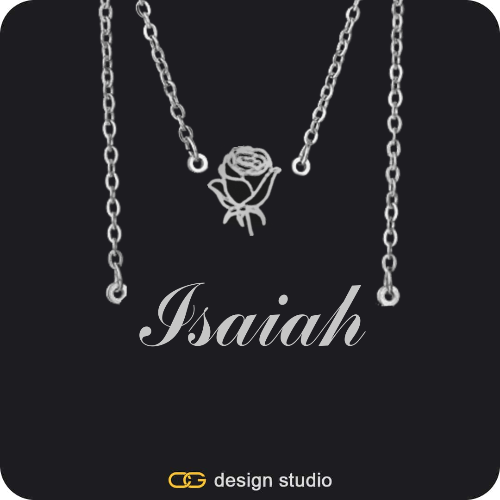 Grand victorian initial necklace - I / Silver,The Essential Name Necklace: Double Layer