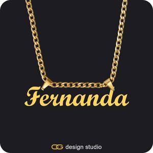 Clover Initial Necklace - F / 18 inch,The Essential Name Necklace: Double Loop