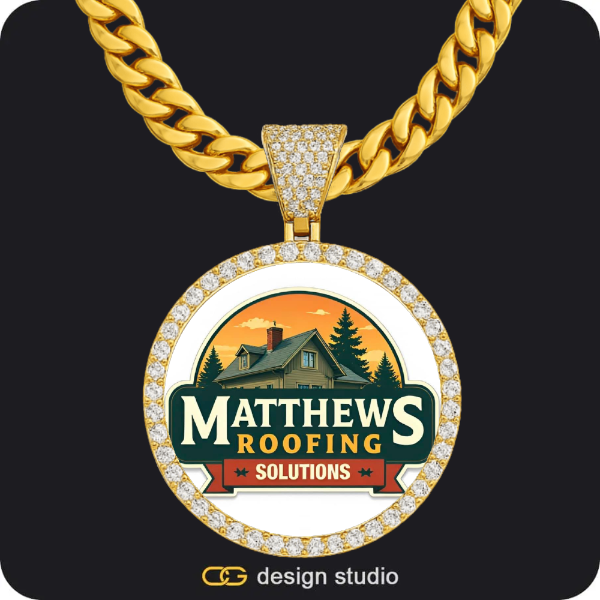 Custom Photo Pendant - Gold / Circle (4 cm) / Cuban (10mm)