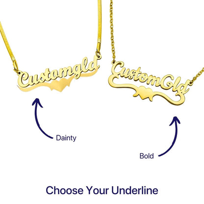 The Essential Name Necklace: Underline