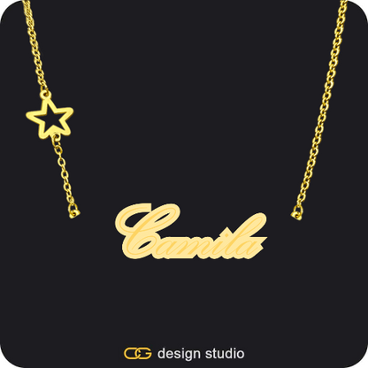 The Spotlight Double Plated Name Necklace,The Essential Name Necklace: Double Layer