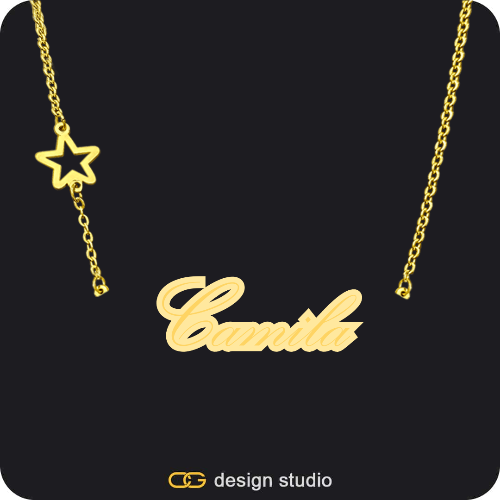 The Spotlight Double Plated Name Necklace,The Essential Name Necklace: Double Layer