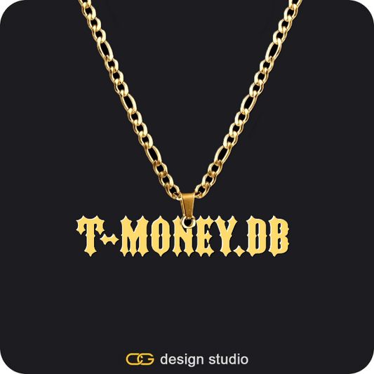 Custom Photo Pendant - Gold / Circle (4 cm) / Cuban (10mm),The Essential Name Necklace: Mens