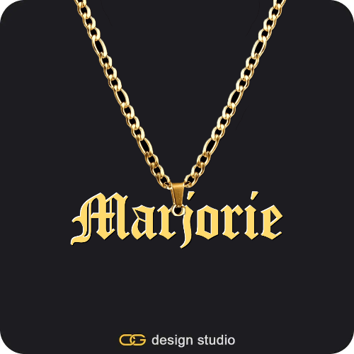 The Essential Name Necklace,Item Personalization,Clover Initial Necklace - M / 18 inch